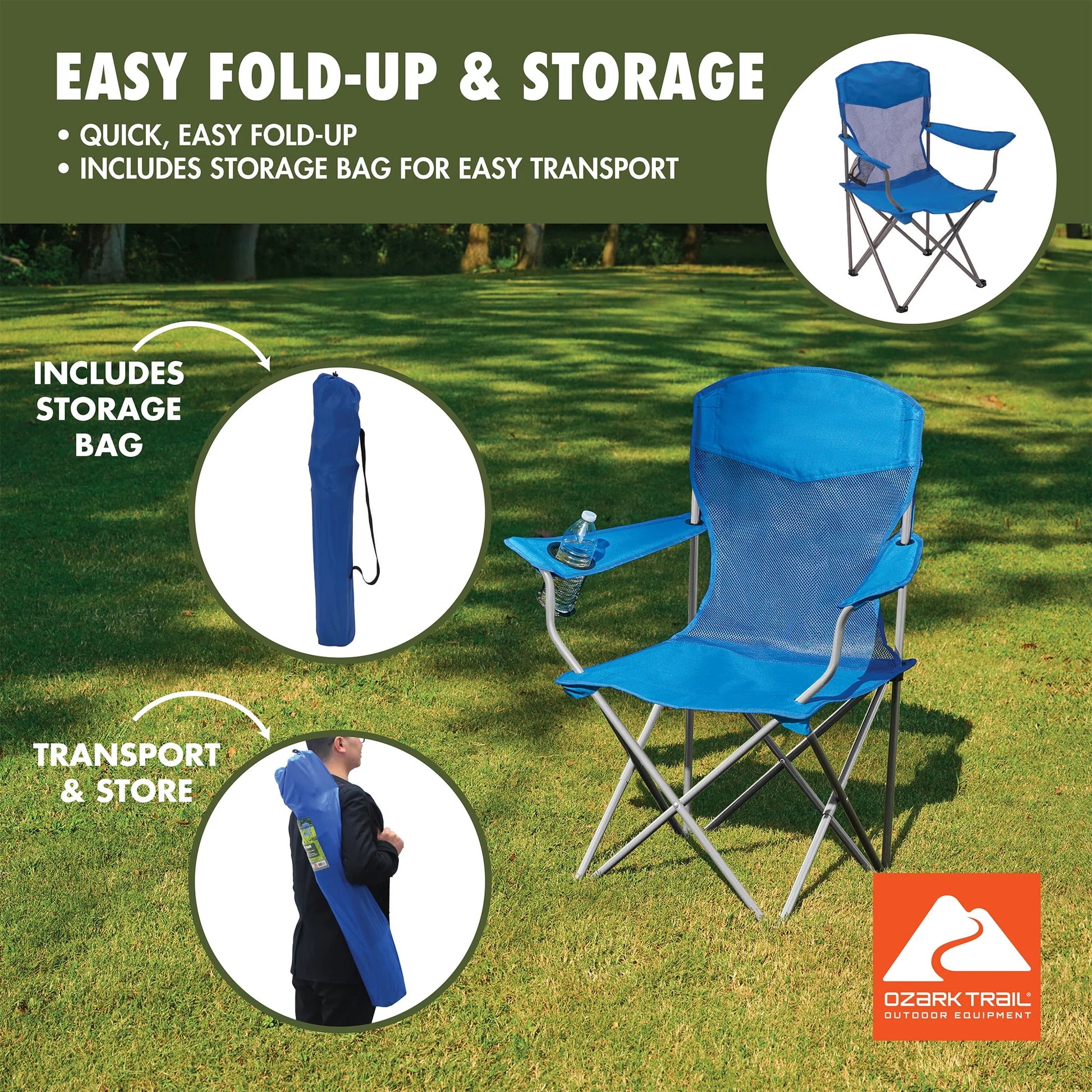 Basic Mesh Chair Blue, Adult