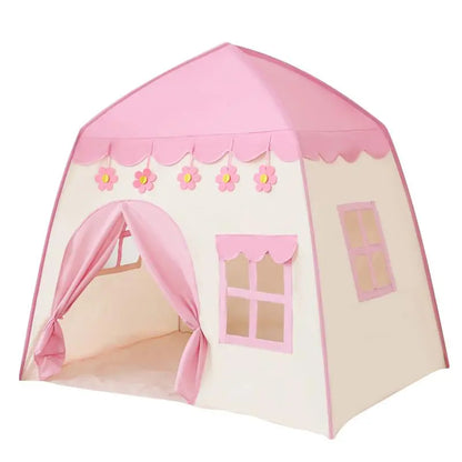 Flower Pattern Princess House Design Play Tent with Ball Decor, 1 Count Indoor Outdoor Family Game House, Outdoor Toy Tent, Birthday Gift for Girls