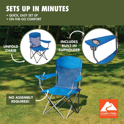 Basic Mesh Chair Blue, Adult