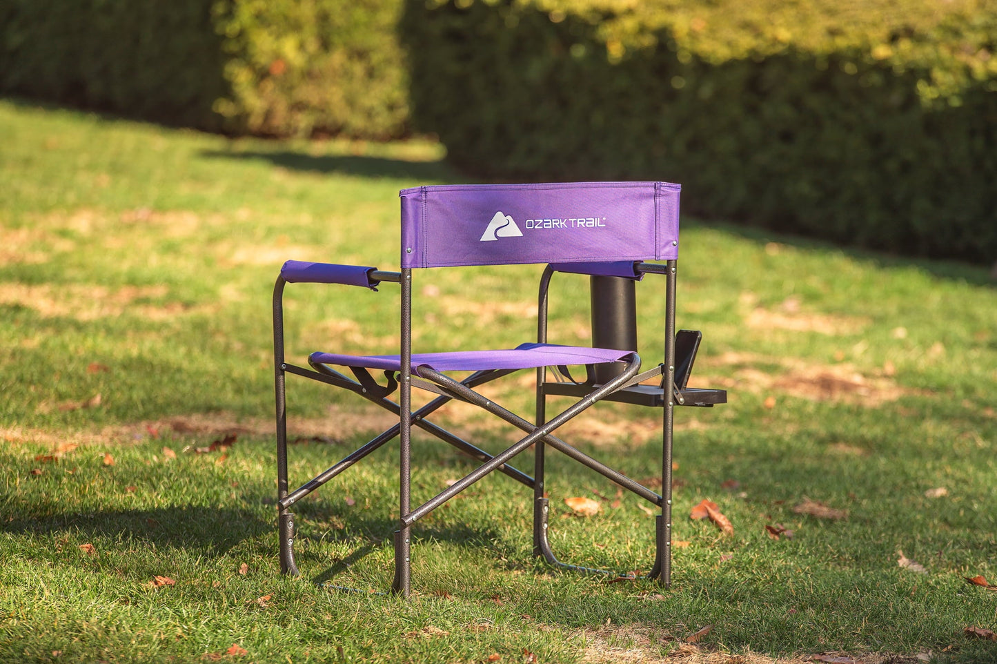 Director Chair with Side Table, Purple