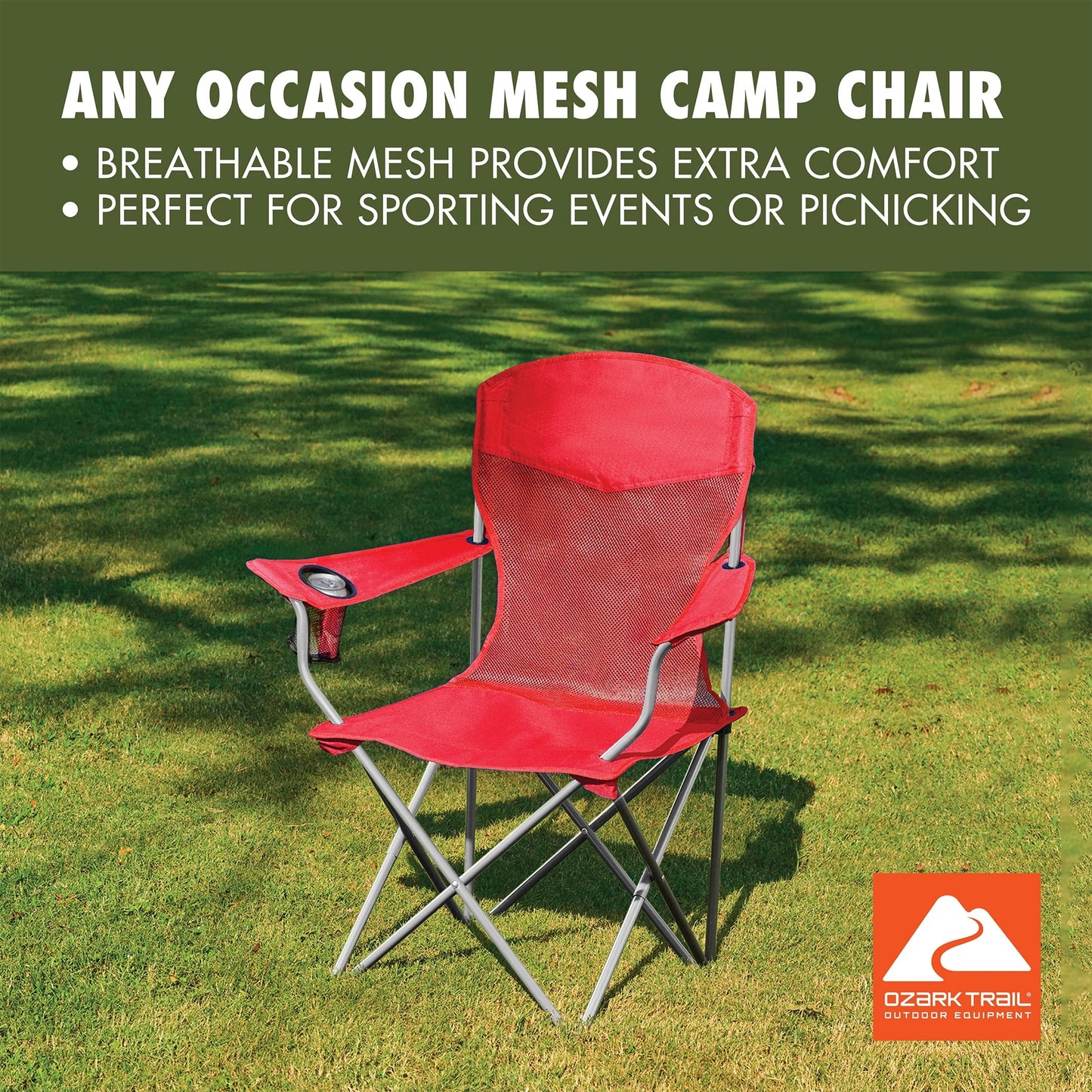 Basic Chair Mesh, Red, Adult