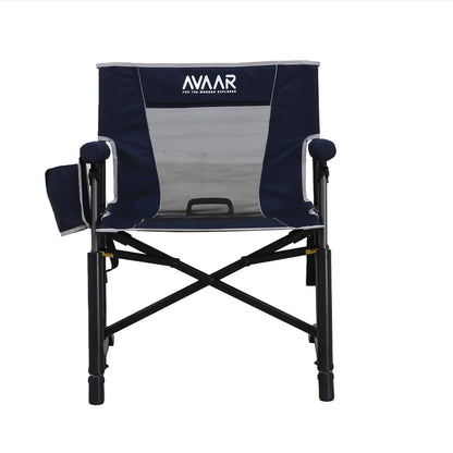 Outdoor Folding Rocking Camp Chair W/Cup Holder, 400Lbs Capacity, Indigo Blue